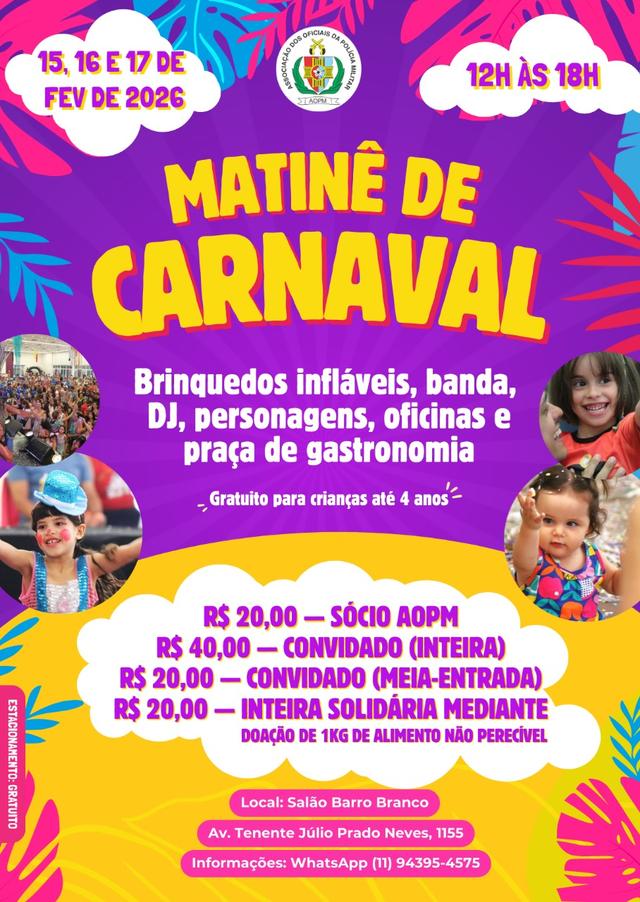 A Matinê de Carnaval da AOPM